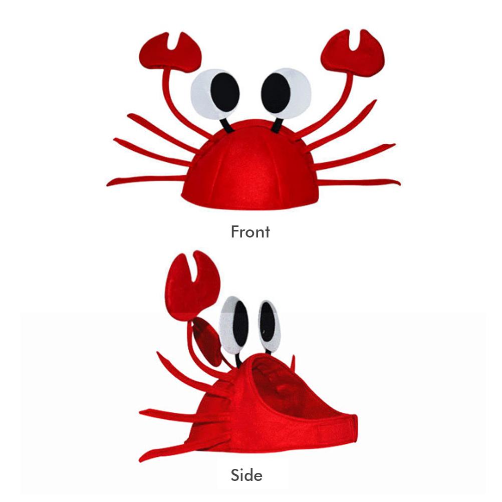 Crab Costume Hat Party Costume Fancy Hat Seafood Halloween Masquerade Cosplay Accessories Props