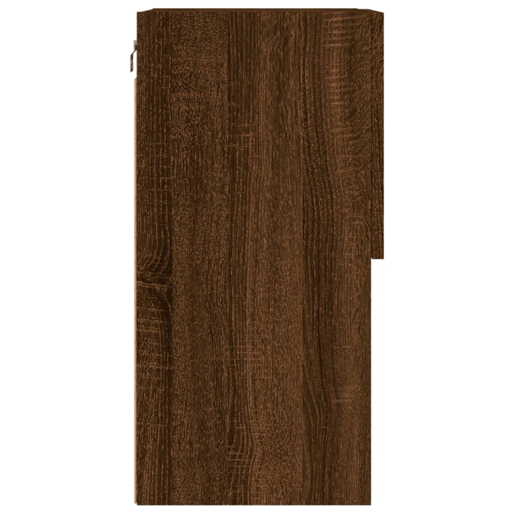 TV Cabinet with LED Lights Brown Oak Effect 40.5 x 30 x 60 cm