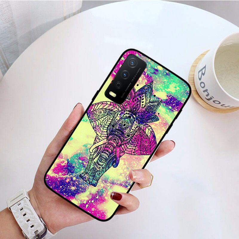 Elephant Animal Indian Funda Phone Cover For Vivo Y31 Y30 Y33S Y11S Y12S Y17 Y20 Y20S Y21 Y21S Y1S Y53S Y15 Y19 Y91C V23 Cases