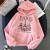 Fashion Bonjour Paris Text Print Hoodies 2025 Casual Vintge Y2k Sweatshirts Clothes Women Men Graphic Gothic Pullovers Hooded