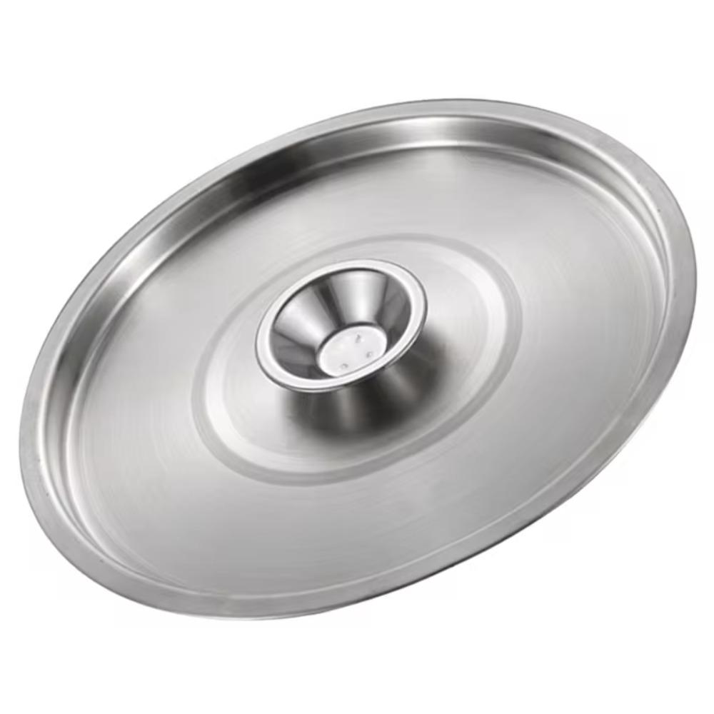 Silver Cooking Pot Cover Multiple Size Pan Lid Stainless Steel Wok Lid Soup Bucket