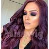 Длинный волнистый парик Ombre Purple Синтетический парик для женщин-красоток