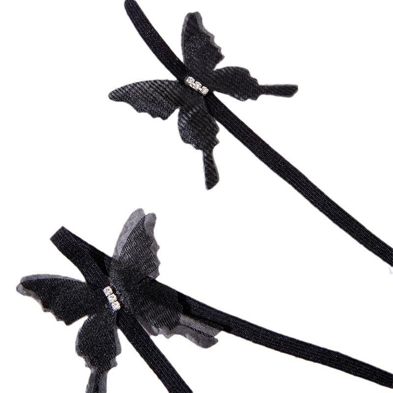 Милое Прохладное Пряное Кольцо на Ногу с Перекрестными Ремнями, Стильная Сексуальная Высокоэластичная Цепочка на Ногу с Ремешком-Бабочкой Женская