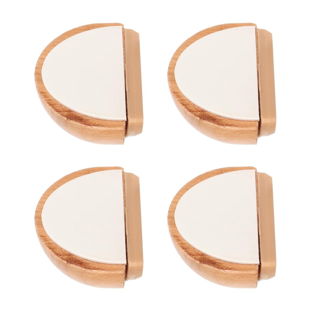 4 шт. Деревянный дверной стопор многоцелевой бесшумный предотвращает столкновение сверление бесплатно амортизирующий дверной пробой