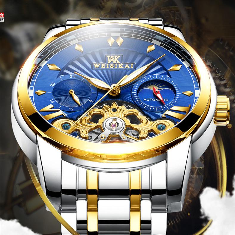 Новые роскошные мужские часы высшего бренда с коробкой, автоматические водонепроницаемые мужские механические часы