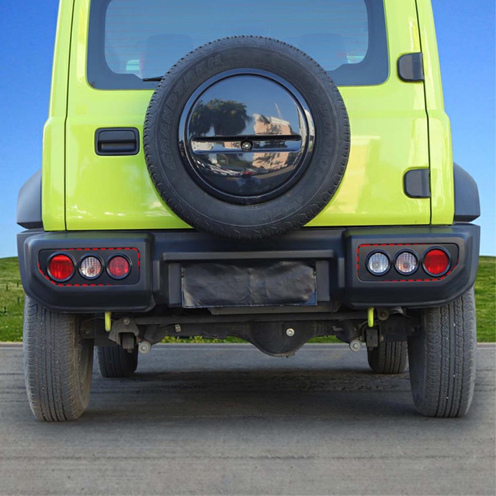 Car Tail Light Trim Decoration Cover for Suzuki Jimny 2019 2020 2021 2022 2023 Exterior Accessories, ABS Black