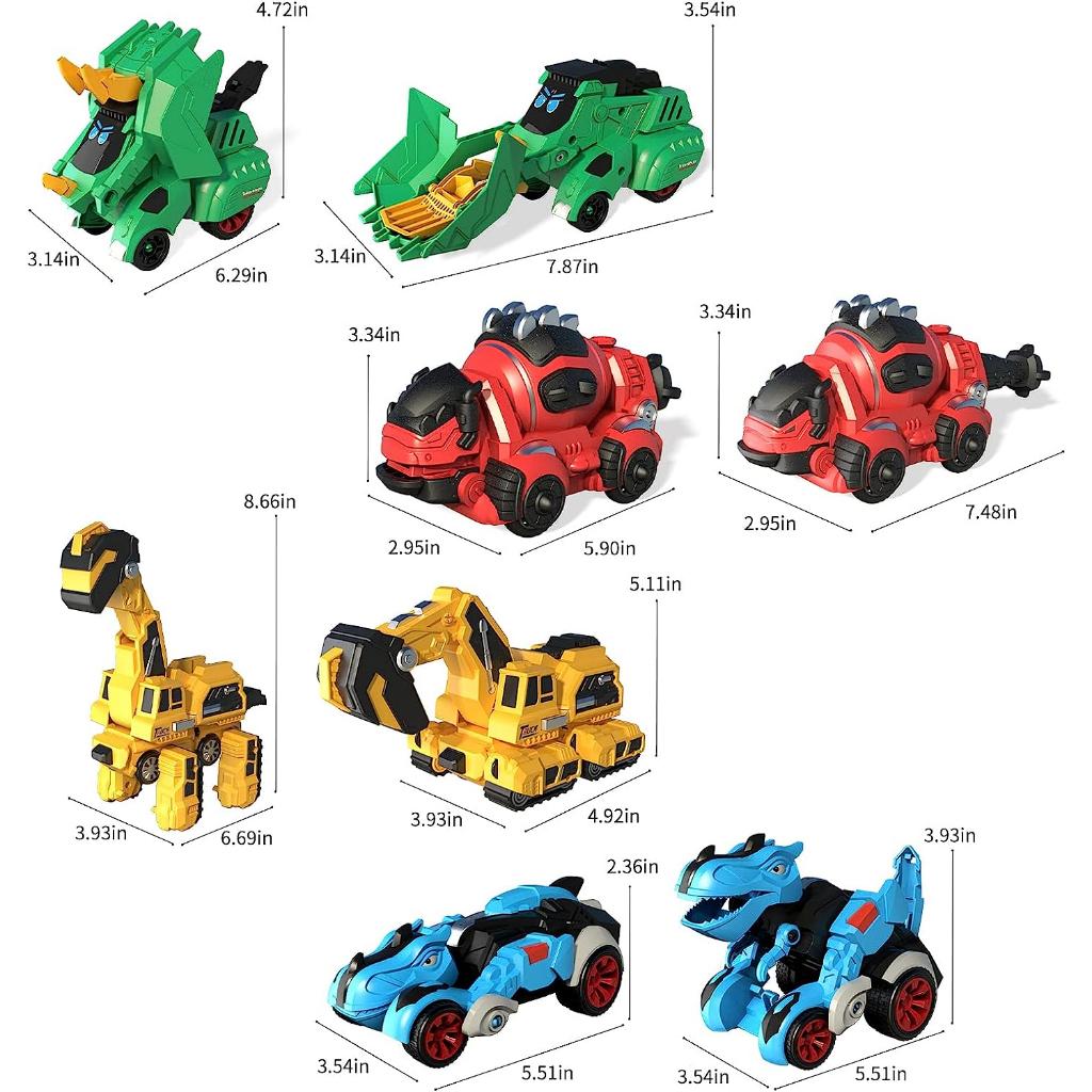 Динозавр игрушечный автомобиль деформация аварии автомобиль экскаватор модель инерционный инженерный автомобиль мальчик 3/5/8 лет