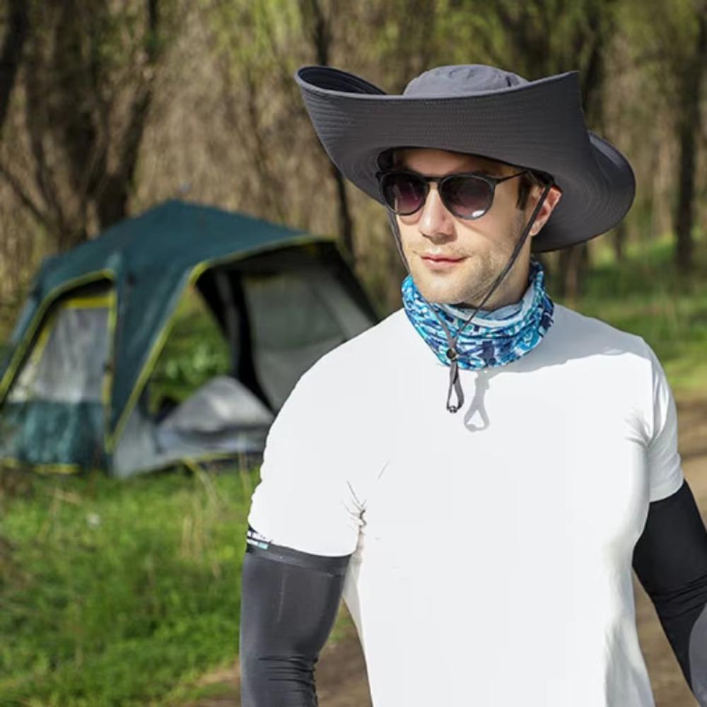 Foldable Large Brim Sun Hat Breathable Sun Protection Hat Fashion Fisherman Hat  Climbing
