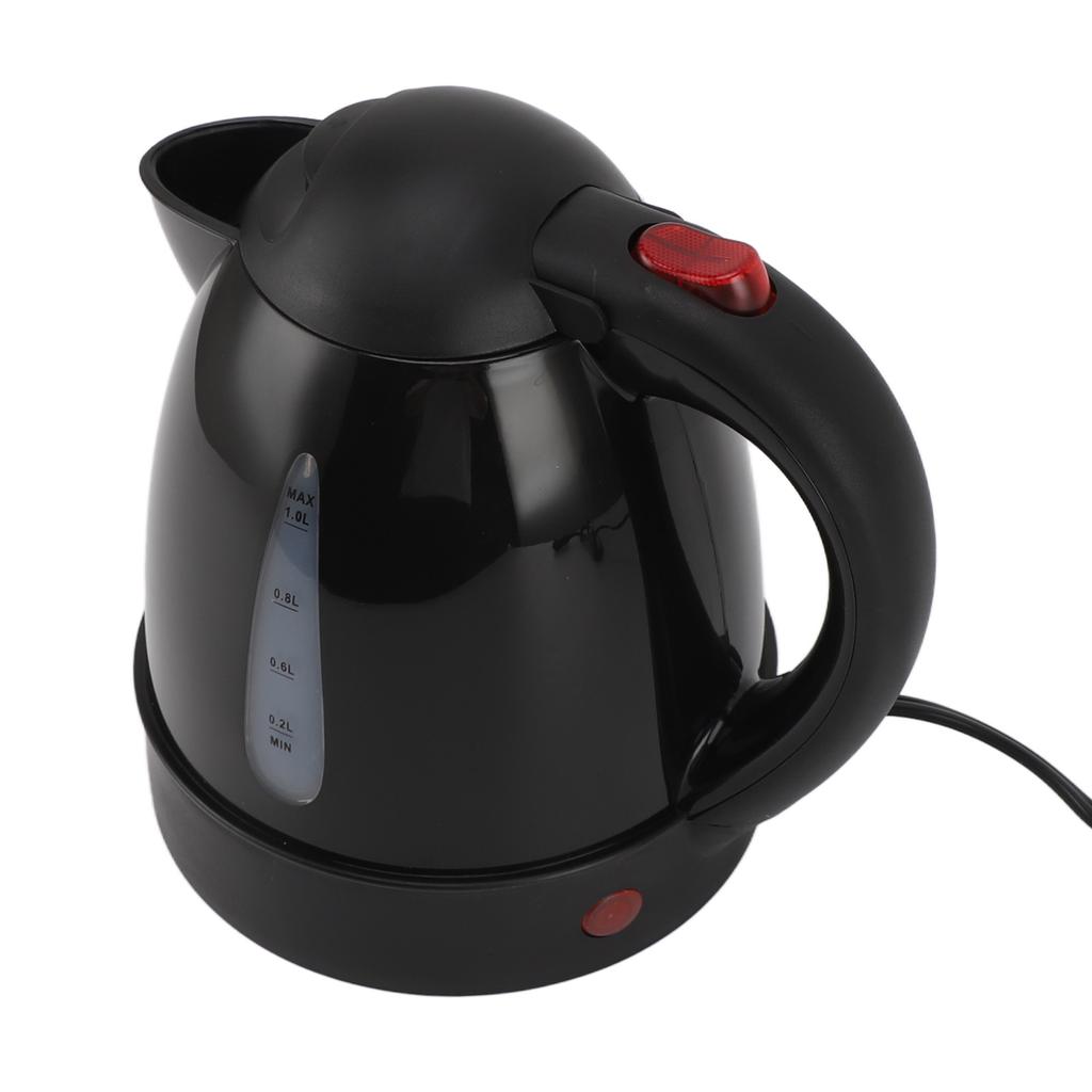 Electric Kettle 150W 1L Black Road Hot Water Boiler Stainless Steel Liner Auto Shut Off Tea Kettle