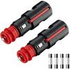 Safety Universal Plug 21Mm Zig./ 12Mm Din Car Cigarette Lighter Plug 12V-24V Cigarette Lighter Socket Standard Plug With 10A 16A Fuse For Car Truck M