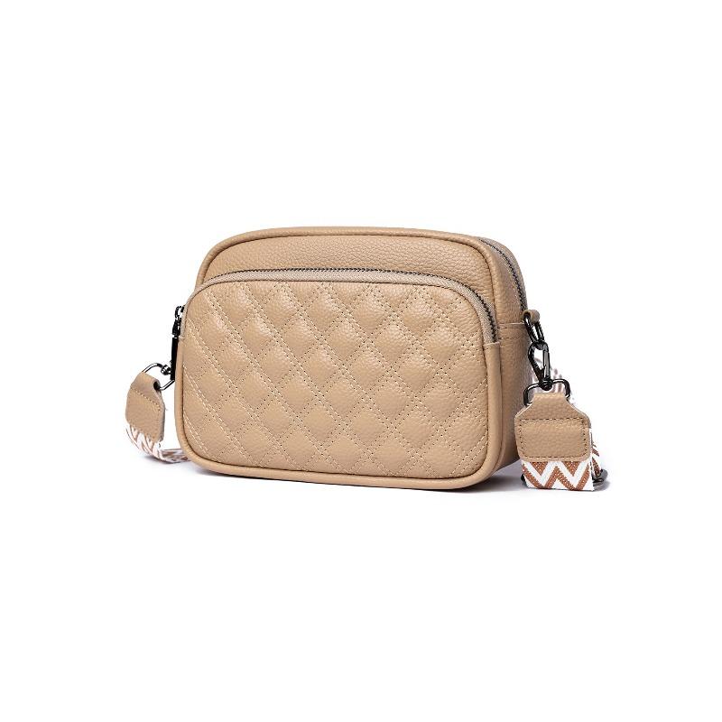 New first-layer cowhide women's bag trendy versatile shoulder small square bag fashionable women's bag genuine leather messenger bag