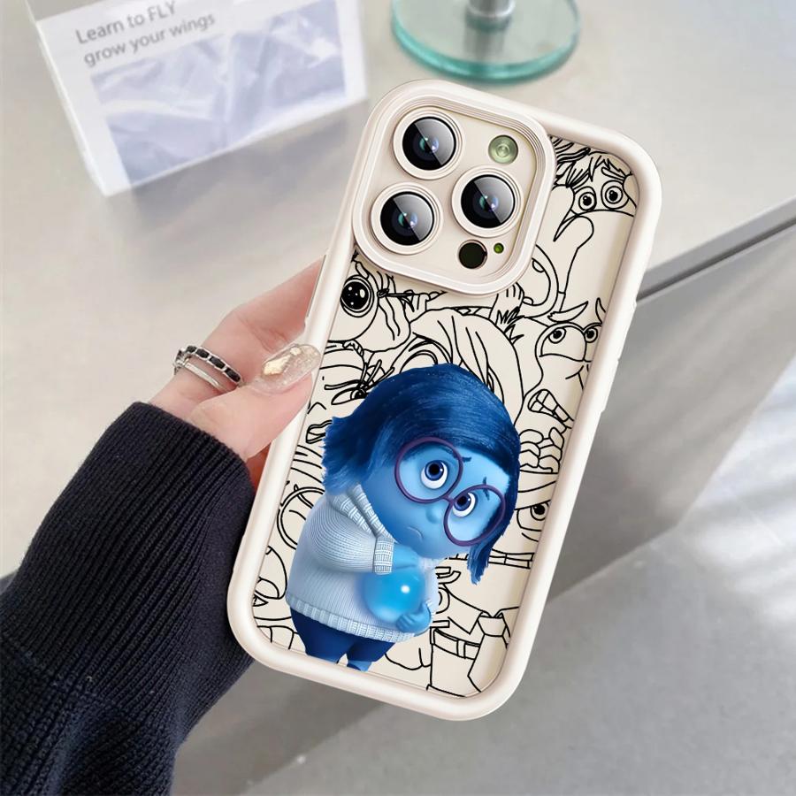 Милый Чехол для Телефона Inside Out 2 для Apple iPhone 15 16 Pro Max 13 14 Plus 12 11 Pro plus Матовый
