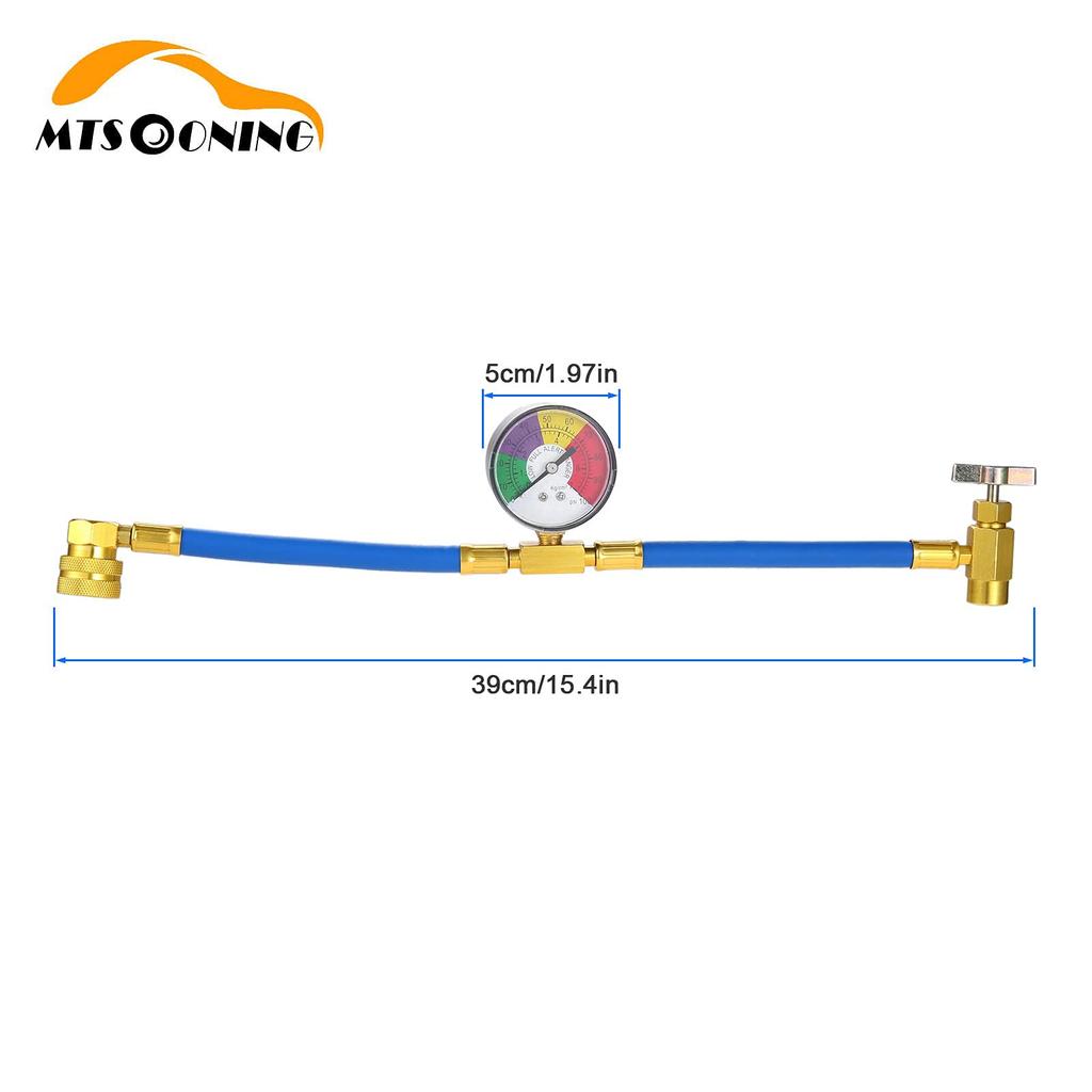 Mtsooning Шланг для заправки газа кондиционера R134a с манометром для автомобиля, заправщик газа, воздух