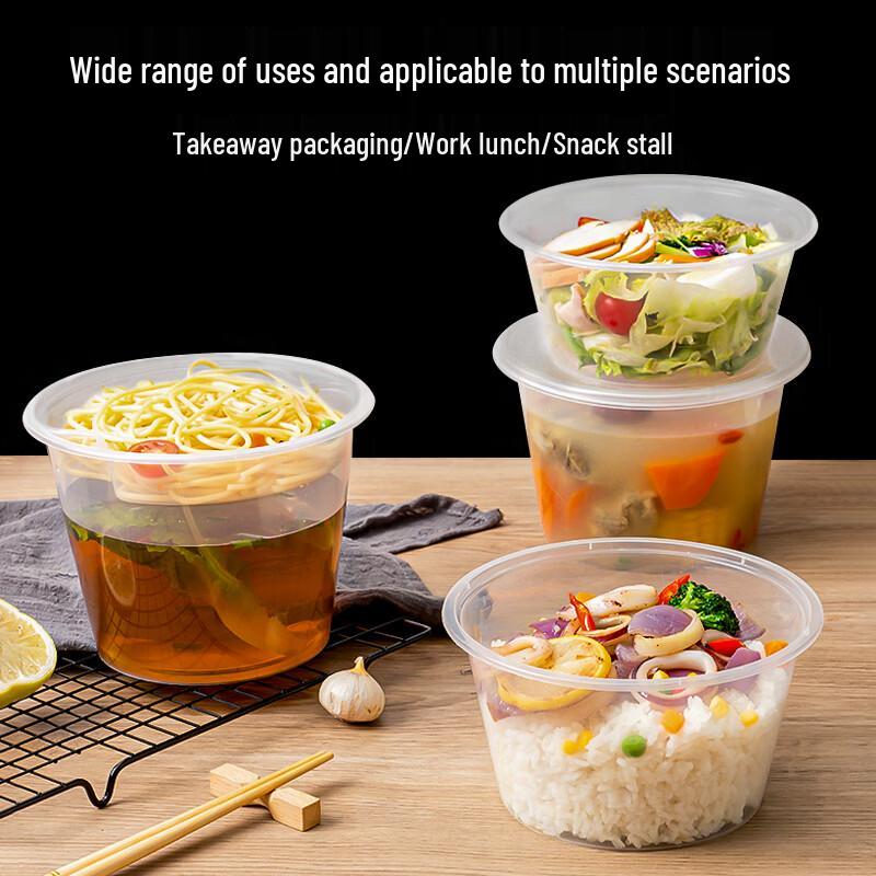 Disposable Thickened PP Round Takeaway Bowls