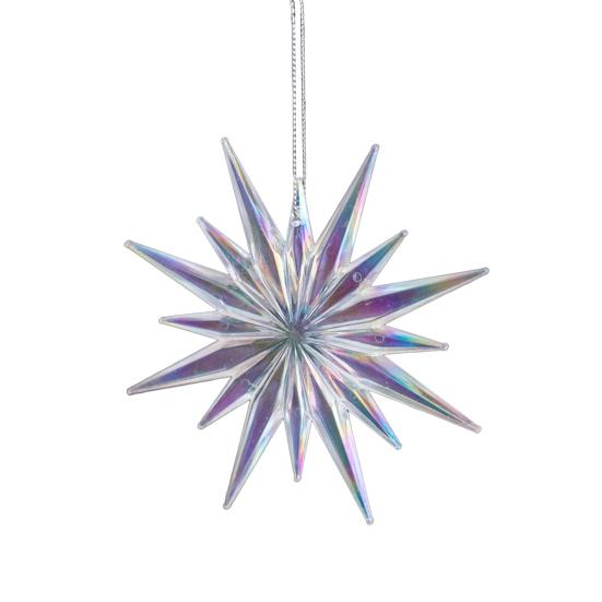 Рождественское украшение Снежинка Олень Птица Дизайн сосульки Сверкающее подвесное украшение Праздничный сезон Домашний декор