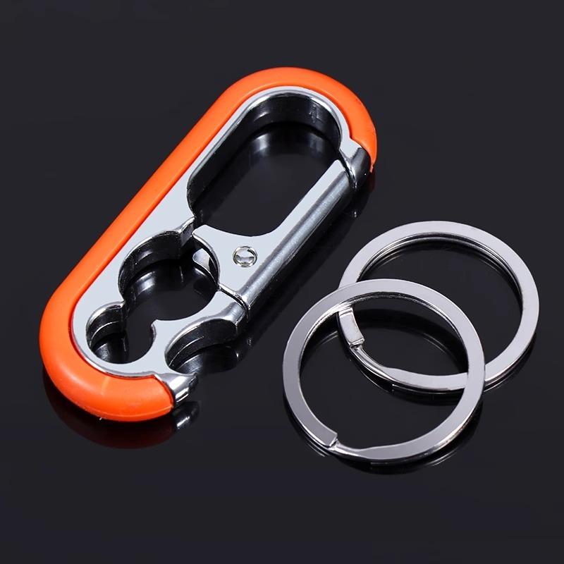 Брелок из нержавеющей стали для ключей, автомобильный брелок, портативный открывалка для бутылок вина, пряжка для кемпинга
