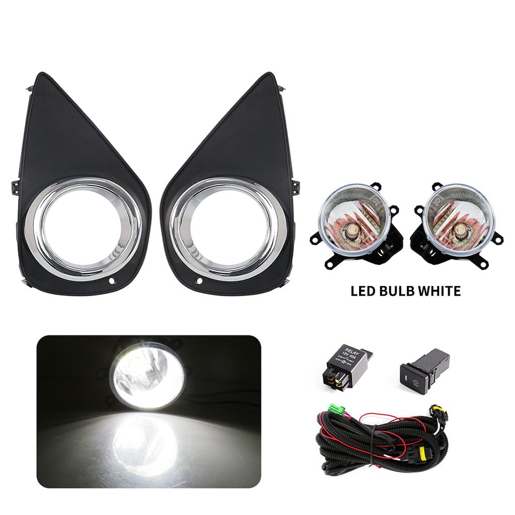 For Toyota Yaris 2014 2015 2016 2017 US Version Fog Lamps Led DRL Daytime Running Lights Car Halogen Front Bumper Headlights 12V