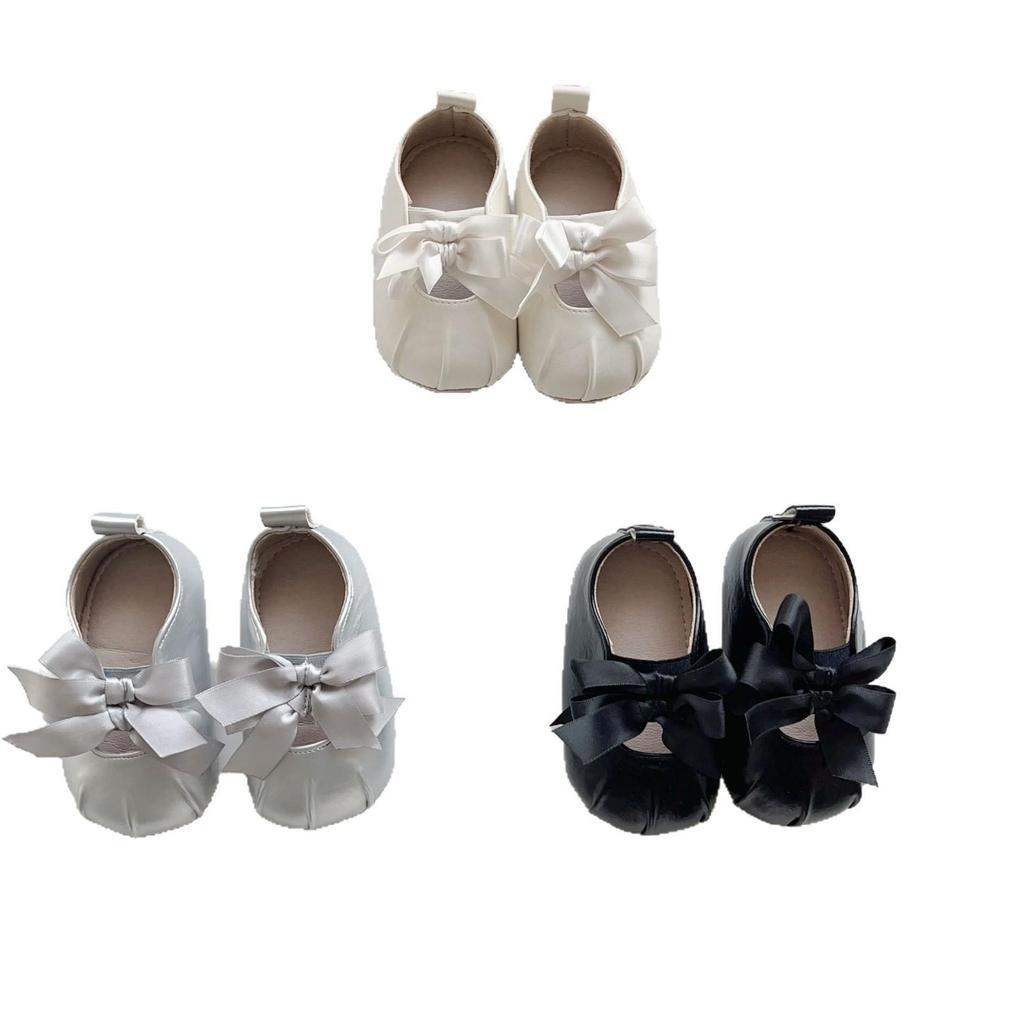 Spring & Autumn 0-2 Years Baby Girls' Korean Style Bowknot Soft Sole Princess Walking Shoes