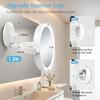 Wall Mounted Magnifying Makeup Mirror with Lights 1x 30x Double Sided Lighted Magnification Mirror with Suction Cup Rechargeabl