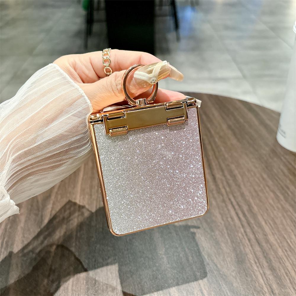 Чехол для Samsung Galaxy Z Flip7 5G с блестящим дизайном, украшенный стразами, жесткий ПК чехол для телефона