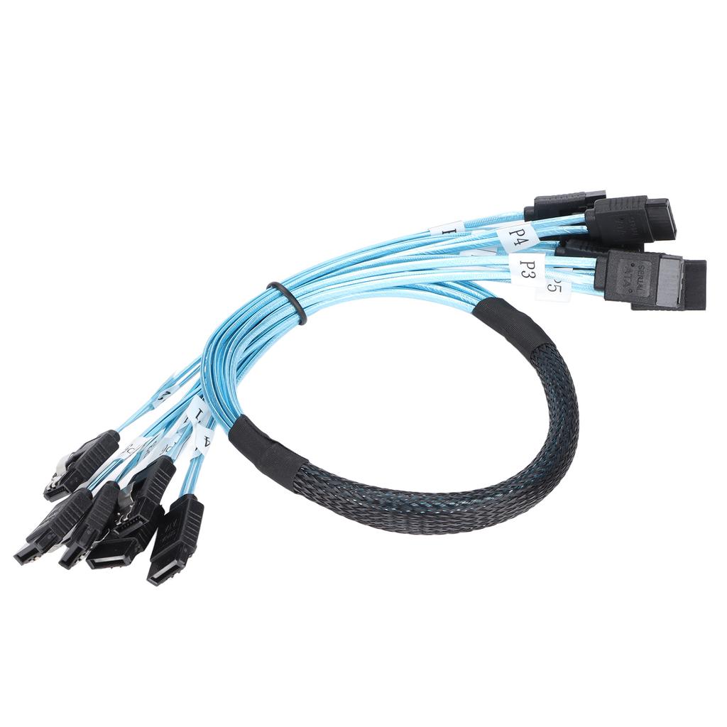 SATA Cables 7 Pin Fast Speed 6Gbps Mini Use Easily 6 Wires High Speed SATA Cable Set for Computer