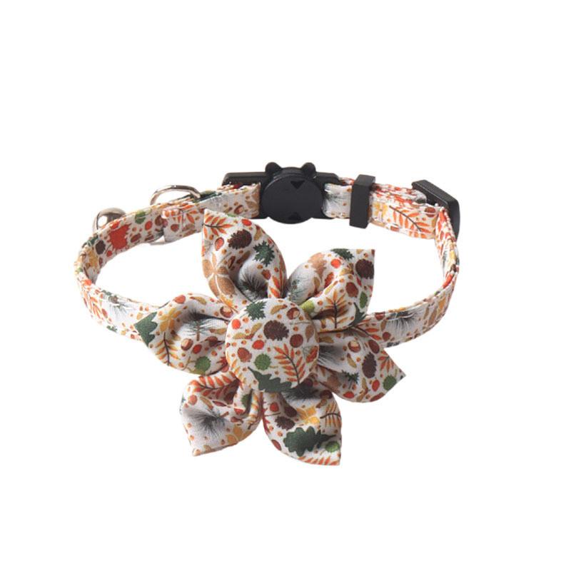 Очаровательный новый ошейник для питомца из осенней серии с кленовыми листьями и тыквами, треугольный шарф и дизайн с подсолнухом