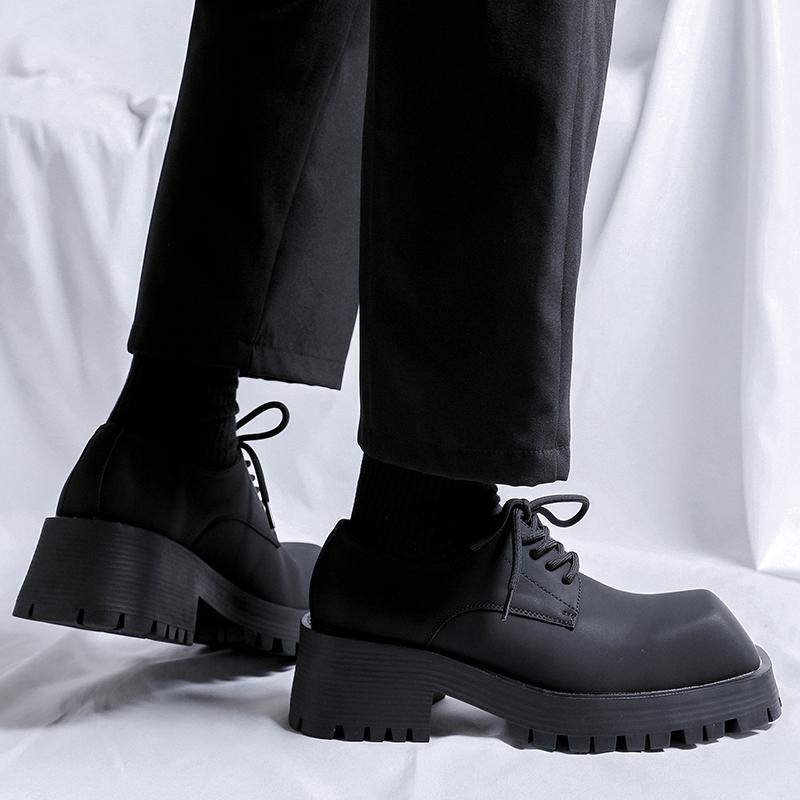 Модные мужские туфли на толстой подошве для торжественных случаев Высококачественный универсальный стиль Модные мужские туфли для вечеринок на открытом воздухе для прогулок, увеличивающие рост