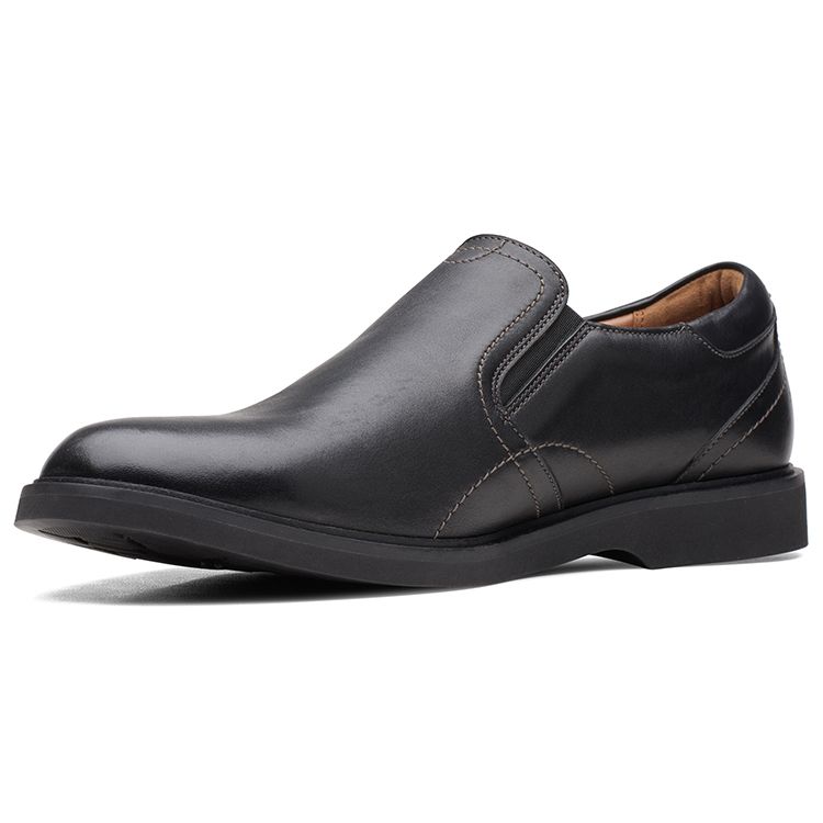 Clarks Полированные туфли-слипоны Мужская обувь Черные 261682347