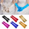 Evening Party Bridal Prom Costume Accessories Wedding Gloves Wrist Stretch Satin Finger Long Gloves