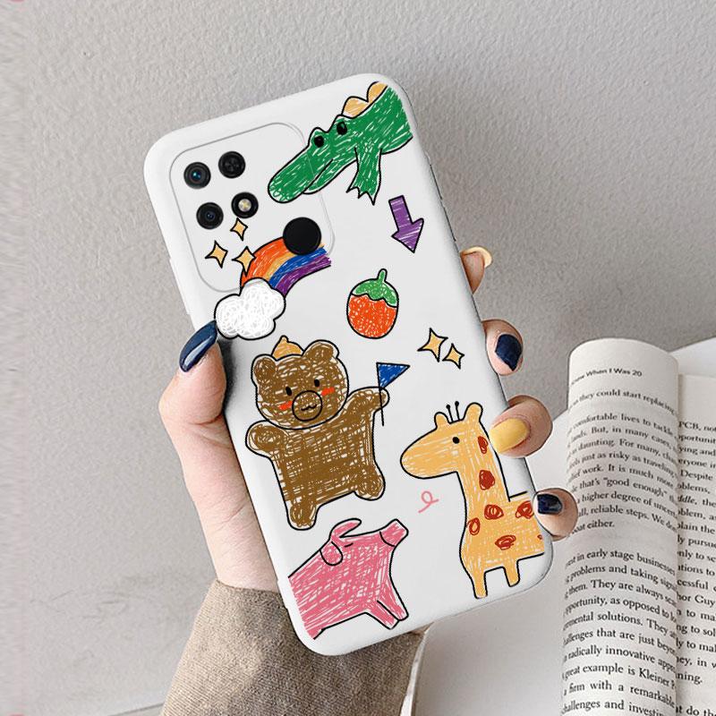 Чехол для Redmi 10 10C 10A Милое Сердце Цветок Задняя Крышка Мягкий Силикон Матовый Защитный Funda для Xiaomi Redmi 10C Redmi10 Сумка