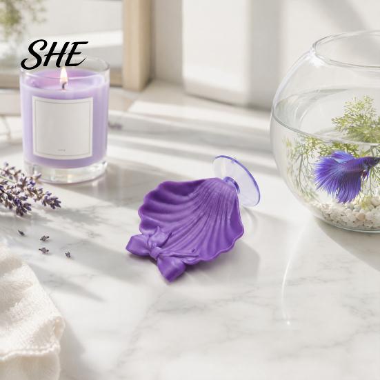 Suction Cup Fish Bed Betta Hammock Shells, Small Shell Beds with Cups, Underwater Habitat Decor Spawning Ground, Resting Spot for Betta, Shrimp,