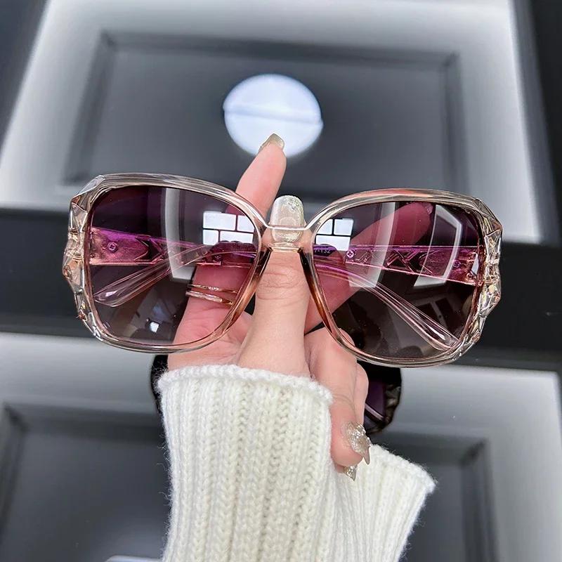 Vintage Square Sunglasses Women Luxury Brand Designer Sun Glasses Female Retro Big Frame Gradient Fashion