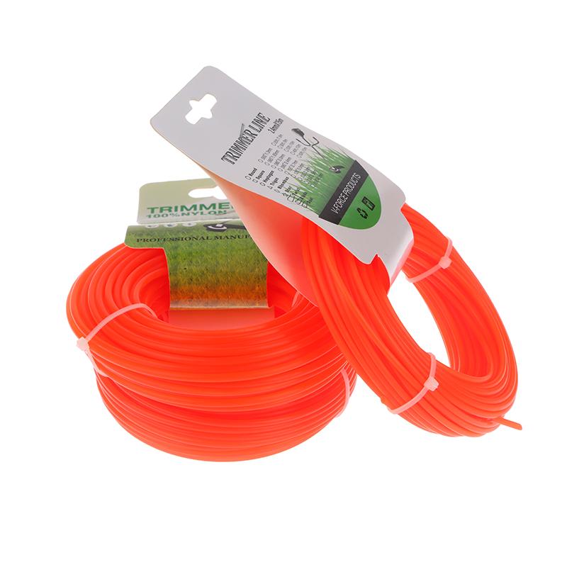 1 шт. 15 м*2,4 мм/2,7 мм/3 мм нейлоновый триммер для кошения травы веревка для кустореза