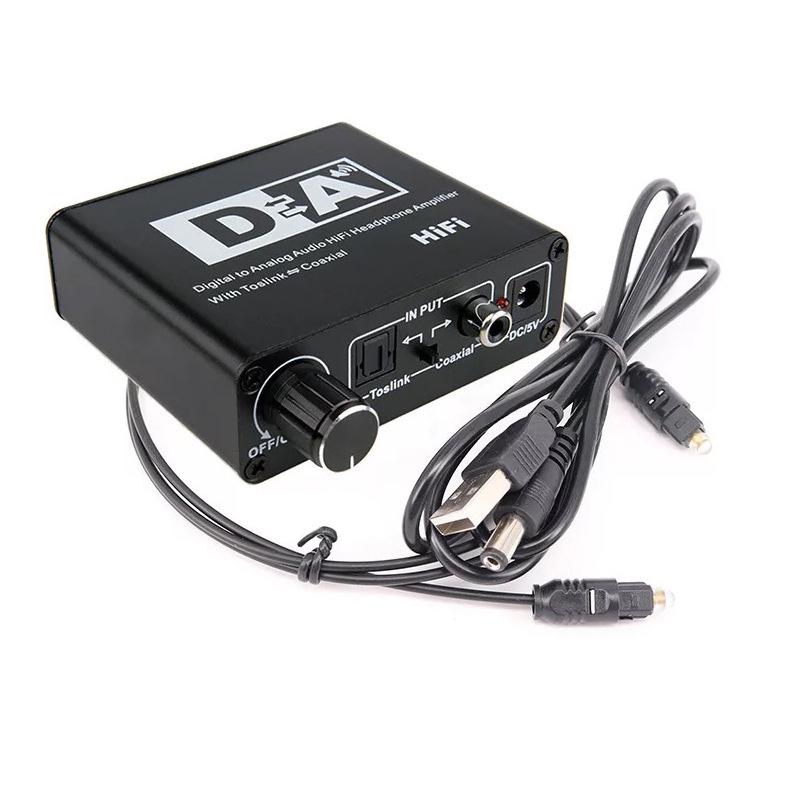 5.1 Channel Digital To Analog Audio Converter with Adjustable Optical Coaxial To 3.5mm Output