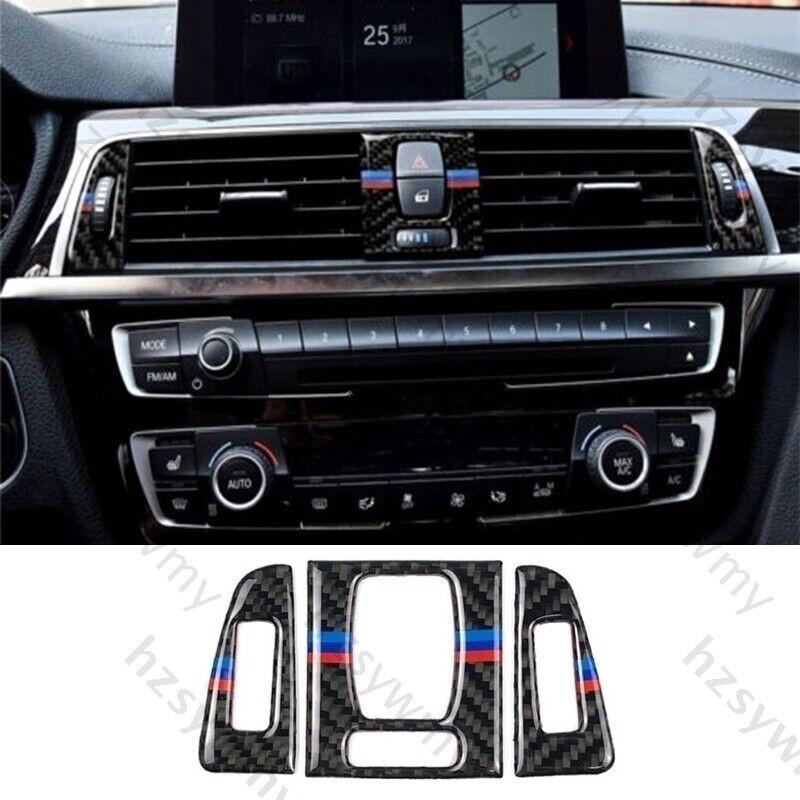 Central Console Air Outlet Vent Trim Carbon Fiber For BMW 3 4 F30 F31 F32 F33