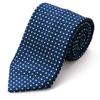 Brand Made In Nishijin Jacquard Woven Dots [Michiko London] Necktie, Japan, Weave, 100% Silk, Weave, Pattern, (C Pattern Blue)