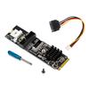 Адаптерная карта USB 3.1 для передней панели с интерфейсами M.2 MKey PCIe Обеспечивает быструю передачу 5 Гбит/с Расширение нескольких портов