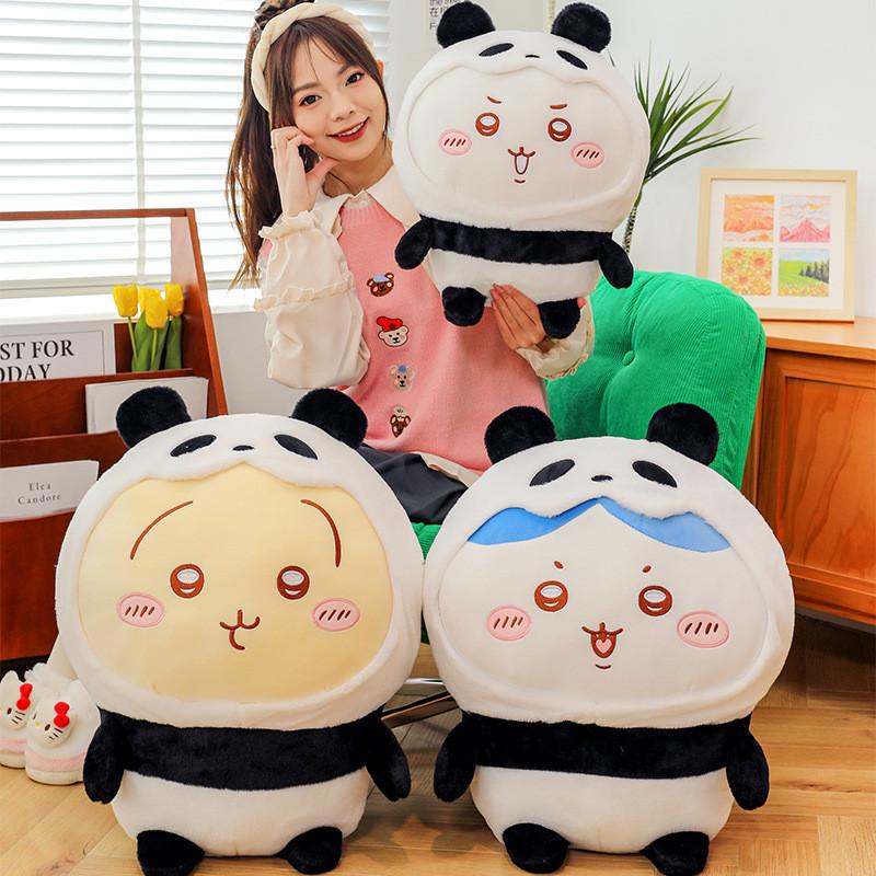 Chiikawa Panda Plush Toy Doll With Soft Pp Cotton Filling For Kids' Bedroom Decor