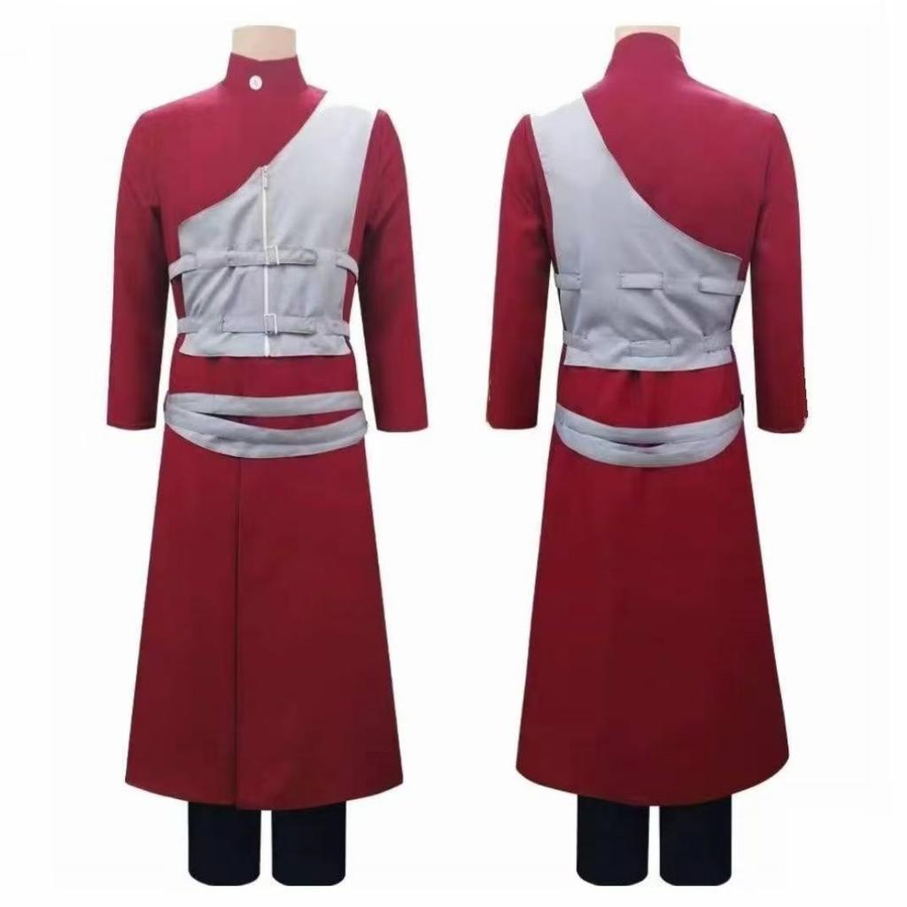 Gaara Cosplay Costume Sand Waterfall Fifth Kazekage Red Hair Shinobi Ninja Tatoo Sticker Set Wig Halloween Xmas