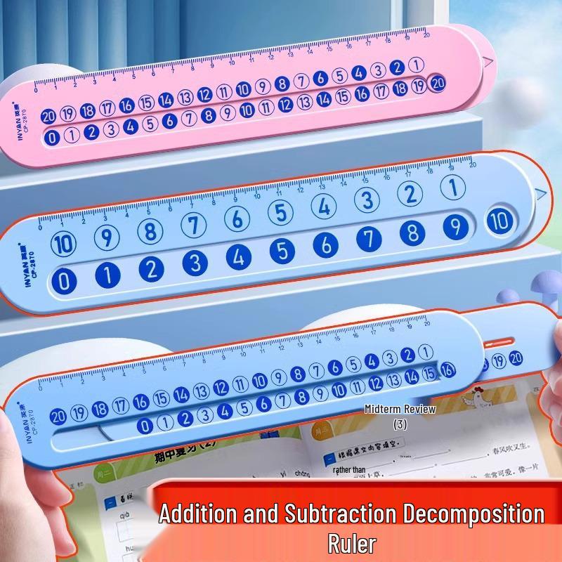 20cm Math Ruler for Elementary Students: Addition & Subtraction Up To 20, Preschool & Kindergarten Use