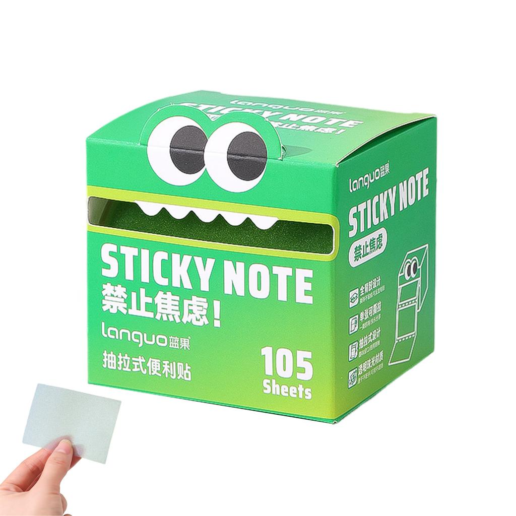 Прозрачные выдвижные блокноты для заметок самоклеящиеся 105 листов 108 листов для школы, офиса, дома, общежития