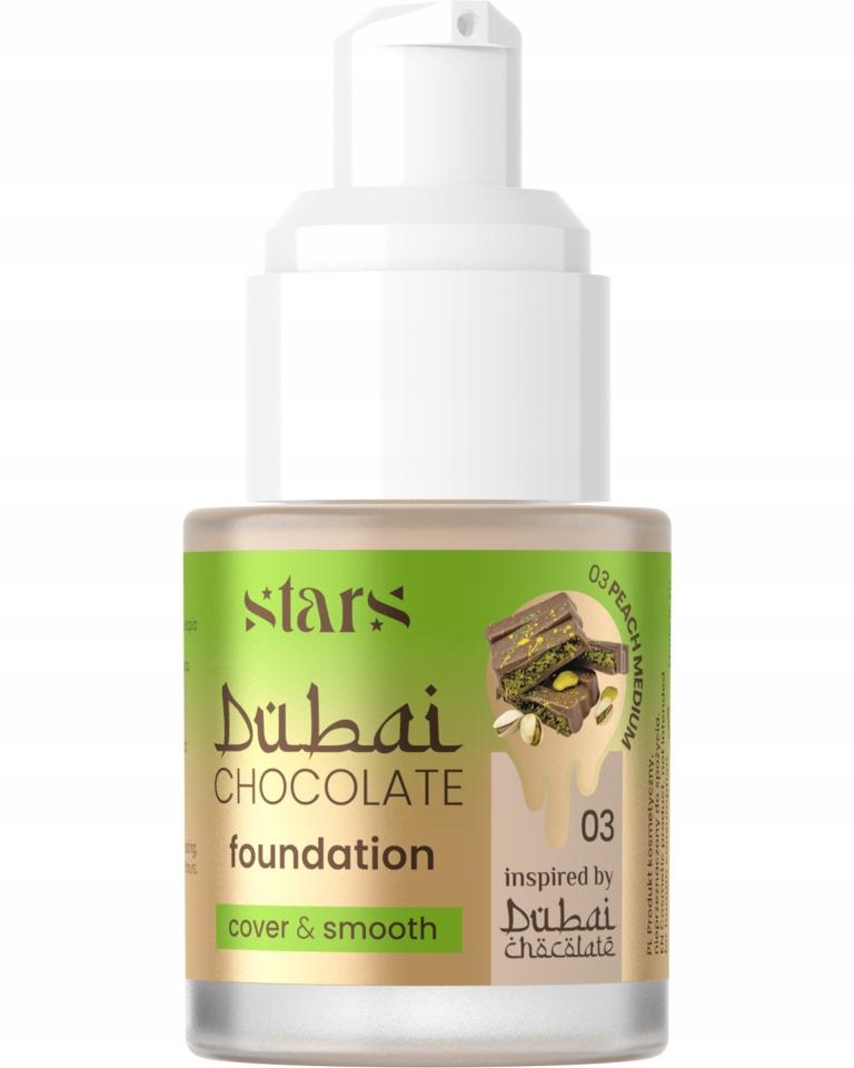 Stars Dubai Chocolate Face Foundation, Covering And Smoothing, No. 03 Peach