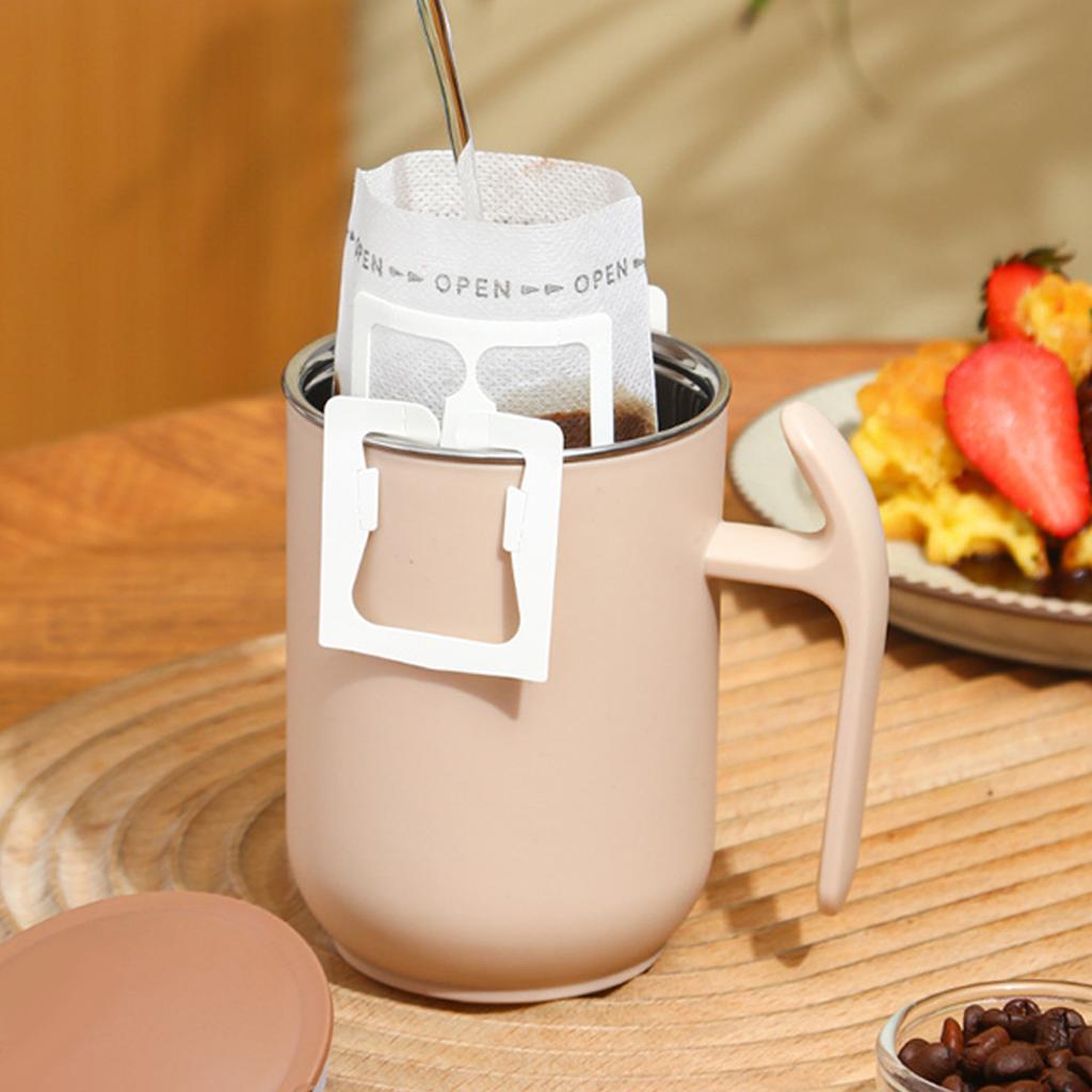 Кружка для кофе 500 мл Большой вместимости Кружка из нержавеющей стали 304 с крышкой и ручкой Съемная Двухслойная Изолированная Чашка для воды Посуда для напитков