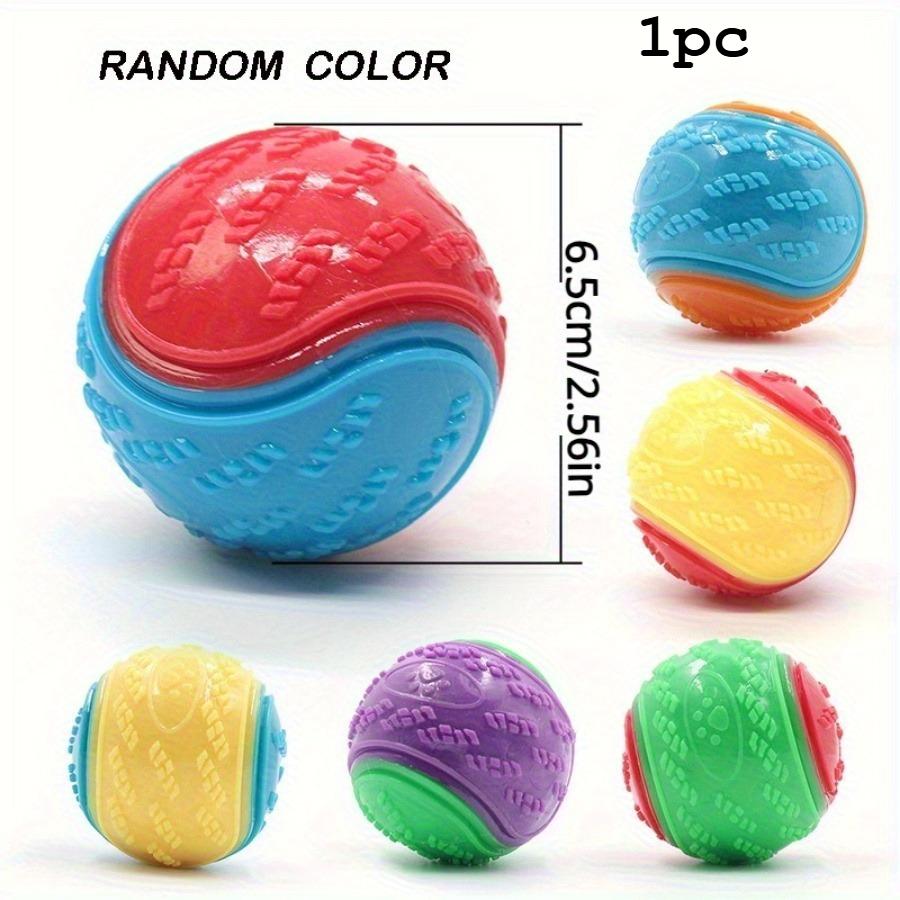 Squeaky TPR Dog Ball Toy - Durable, Bite-Resistant Chew Toy for Dental Health & Interactive Play, Random Color