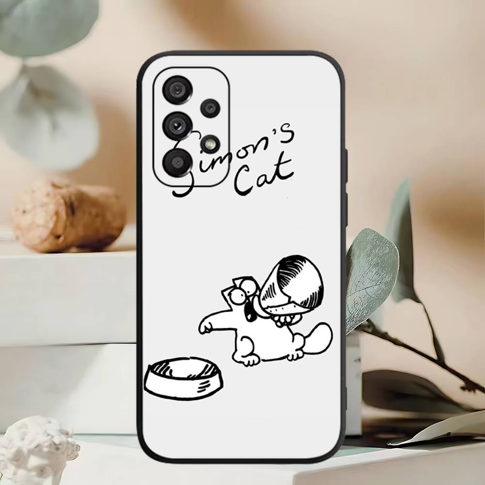 Милый Чехол для Телефона с Котом S-Simons Для Samsung A 52 53 21 32 13 12 71 31 51 40 72 73 70 22 42 50 30 20 21 Оболочка