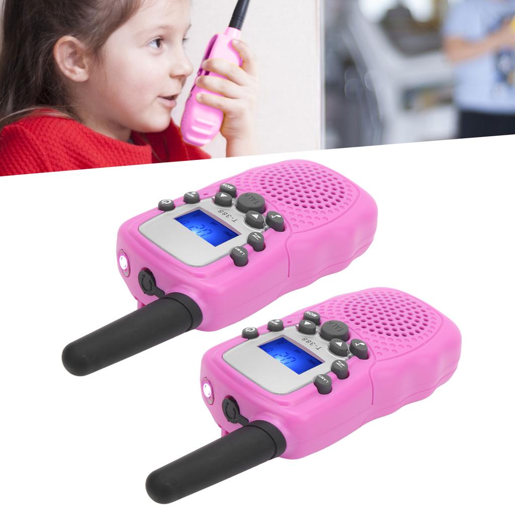 2pcs Children Walkie Talkie Portable LCD Display Walkie Talkie Birthday New Year Gift