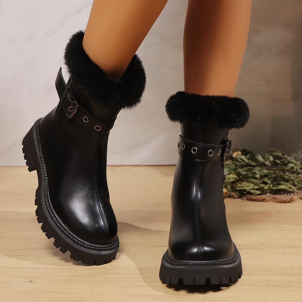 Fashion Hot Selling Spring Autumn Women Boots Round Toe Solid Color Low Heel Casual Boots Women Fashion Lightweight Comfortable Shoes
