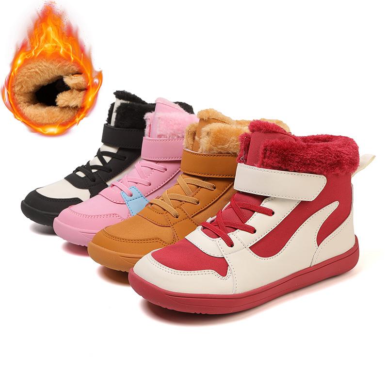 Boys/girls Snow Boots | Children's Wide-toe Barefoot Snow Boots | Toddler/Little/Big Children's Warm Boots Kids Winter Sneakers