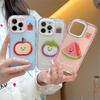 Wave Jelly Lanyard Integrated for Apple 13 Promax Mobile Phone New Shell Cartoon Style Jelly Two-in-one Mobile Phone Case