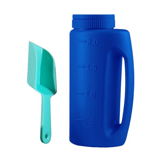 Ручной разбрасыватель соли 2 л Разбрасыватель удобрений с регулируемыми режимами открытия Ручной разбрасыватель с совком